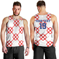 Custom World Football 2026 Croatia Men Tank Top Hrvatska Checkerboard Style - Wonder Print Shop