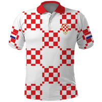 Custom World Football 2026 Croatia Polo Shirt Hrvatska Checkerboard Style - Wonder Print Shop