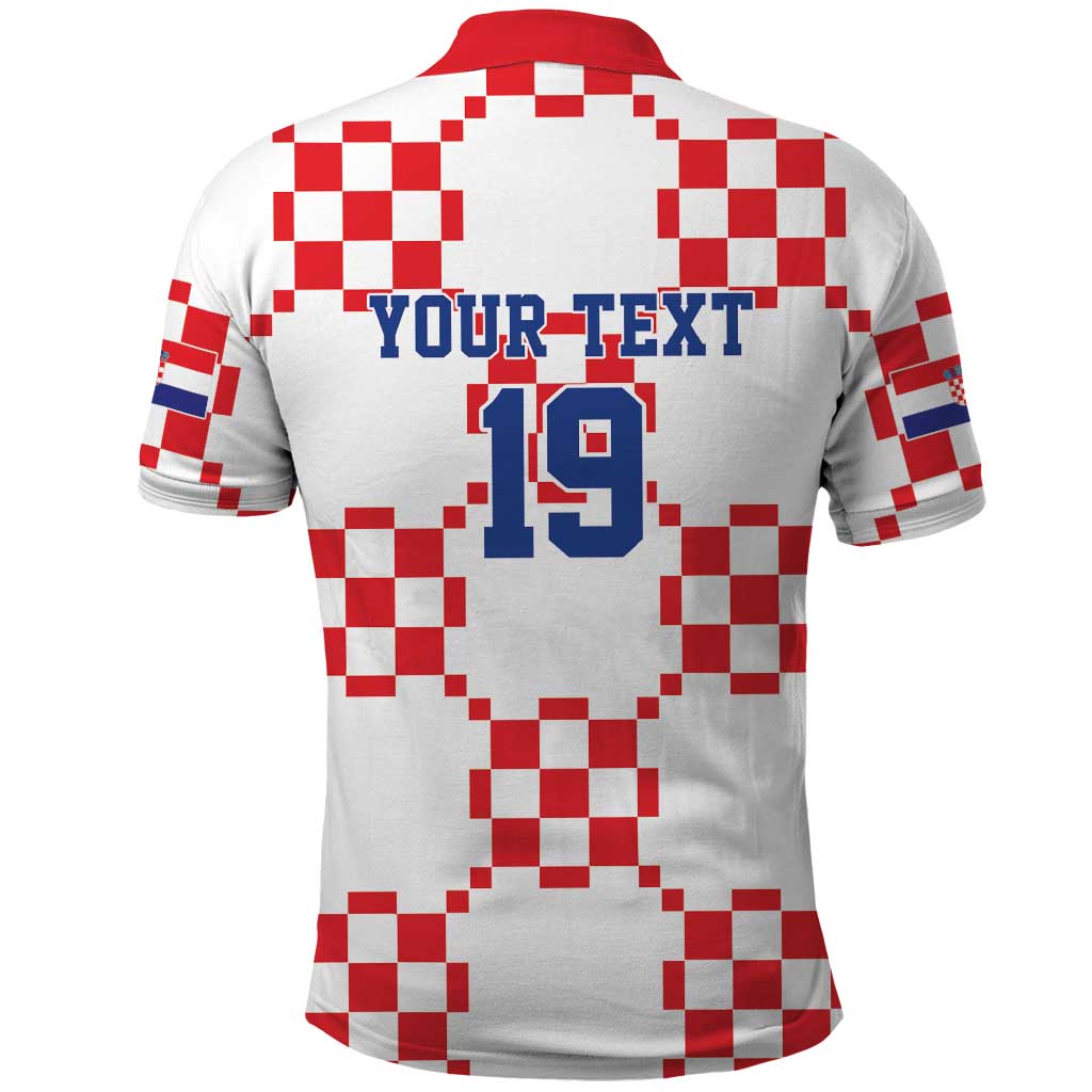 Custom World Football 2026 Croatia Polo Shirt Hrvatska Checkerboard Style - Wonder Print Shop
