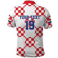 Custom World Football 2026 Croatia Polo Shirt Hrvatska Checkerboard Style - Wonder Print Shop