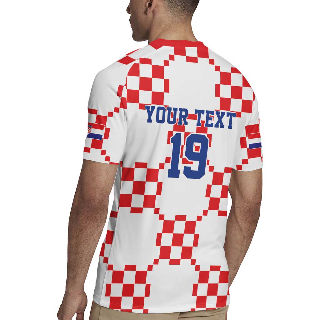 Custom World Football 2026 Croatia Rugby Jersey Hrvatska Checkerboard Style - Wonder Print Shop