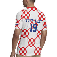 Custom World Football 2026 Croatia Rugby Jersey Hrvatska Checkerboard Style - Wonder Print Shop