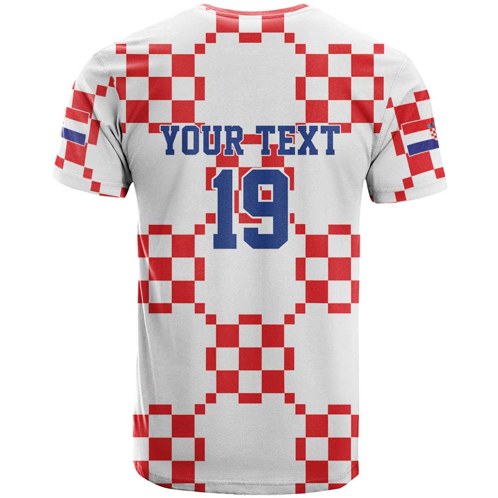 Custom World Football 2026 Croatia T Shirt Hrvatska Checkerboard Style - Wonder Print Shop