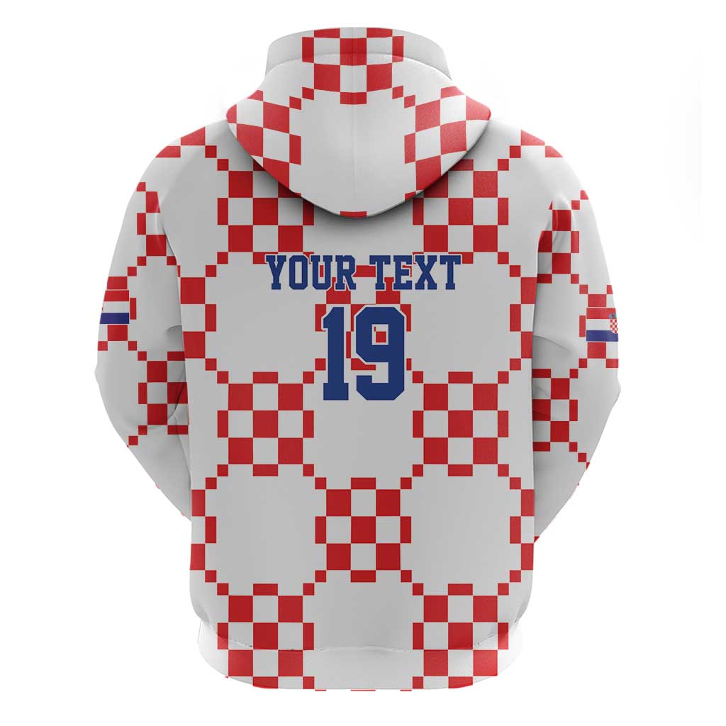 Custom World Football 2026 Croatia Zip Hoodie Hrvatska Checkerboard Style - Wonder Print Shop