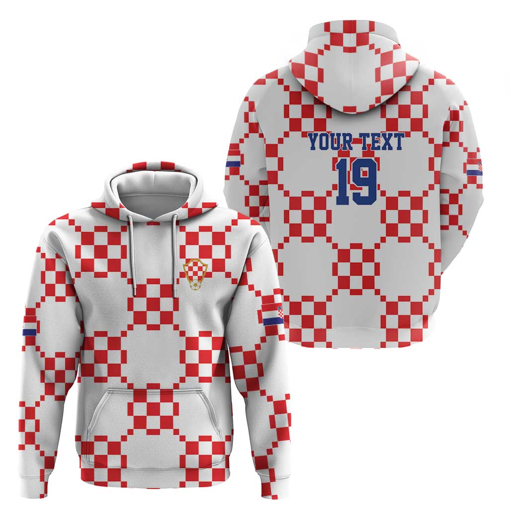 Custom World Football 2026 Croatia Zip Hoodie Hrvatska Checkerboard Style - Wonder Print Shop