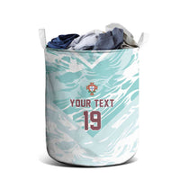 Custom World Football 2026 Portugal Laundry Basket Luso Spirit Football Force