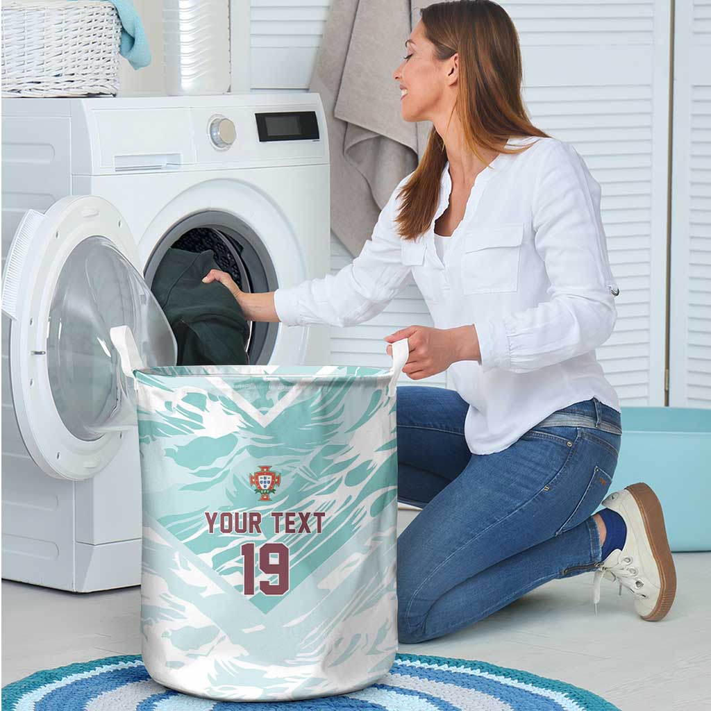 Custom World Football 2026 Portugal Laundry Basket Luso Spirit Football Force