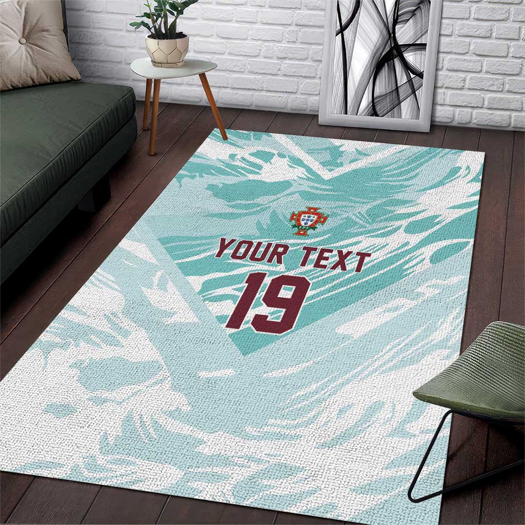 Custom World Football 2026 Portugal Area Rug Luso Spirit Football Force