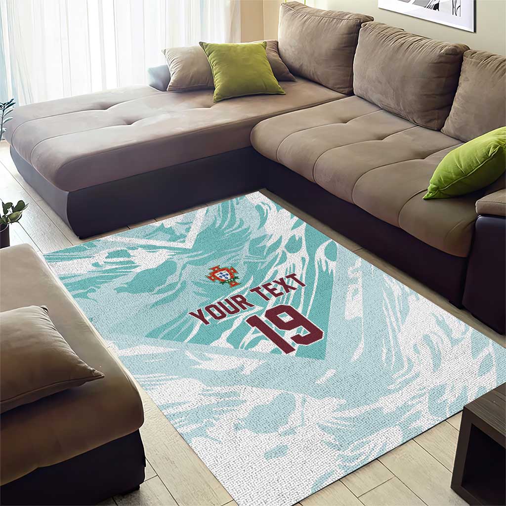 Custom World Football 2026 Portugal Area Rug Luso Spirit Football Force