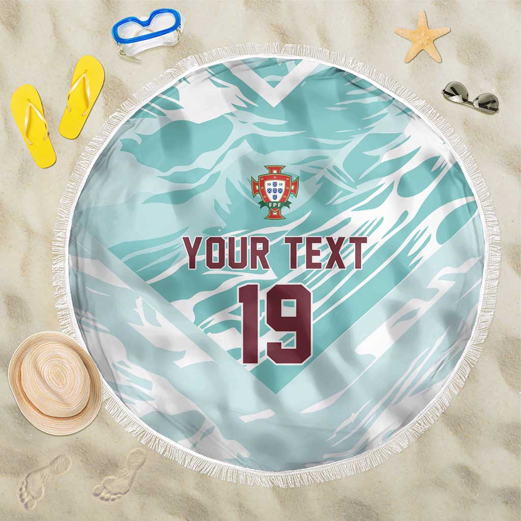 Custom World Football 2026 Portugal Beach Blanket Luso Spirit Football Force