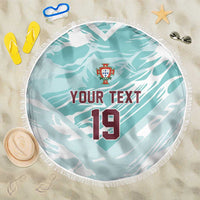 Custom World Football 2026 Portugal Beach Blanket Luso Spirit Football Force