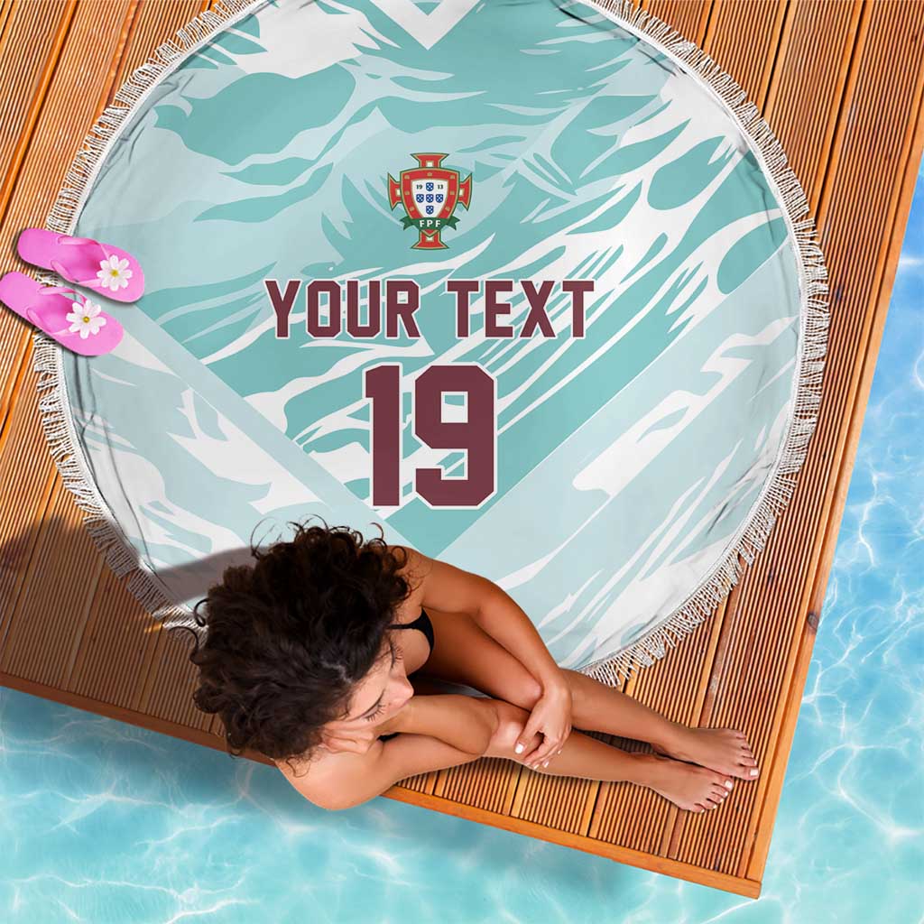 Custom World Football 2026 Portugal Beach Blanket Luso Spirit Football Force