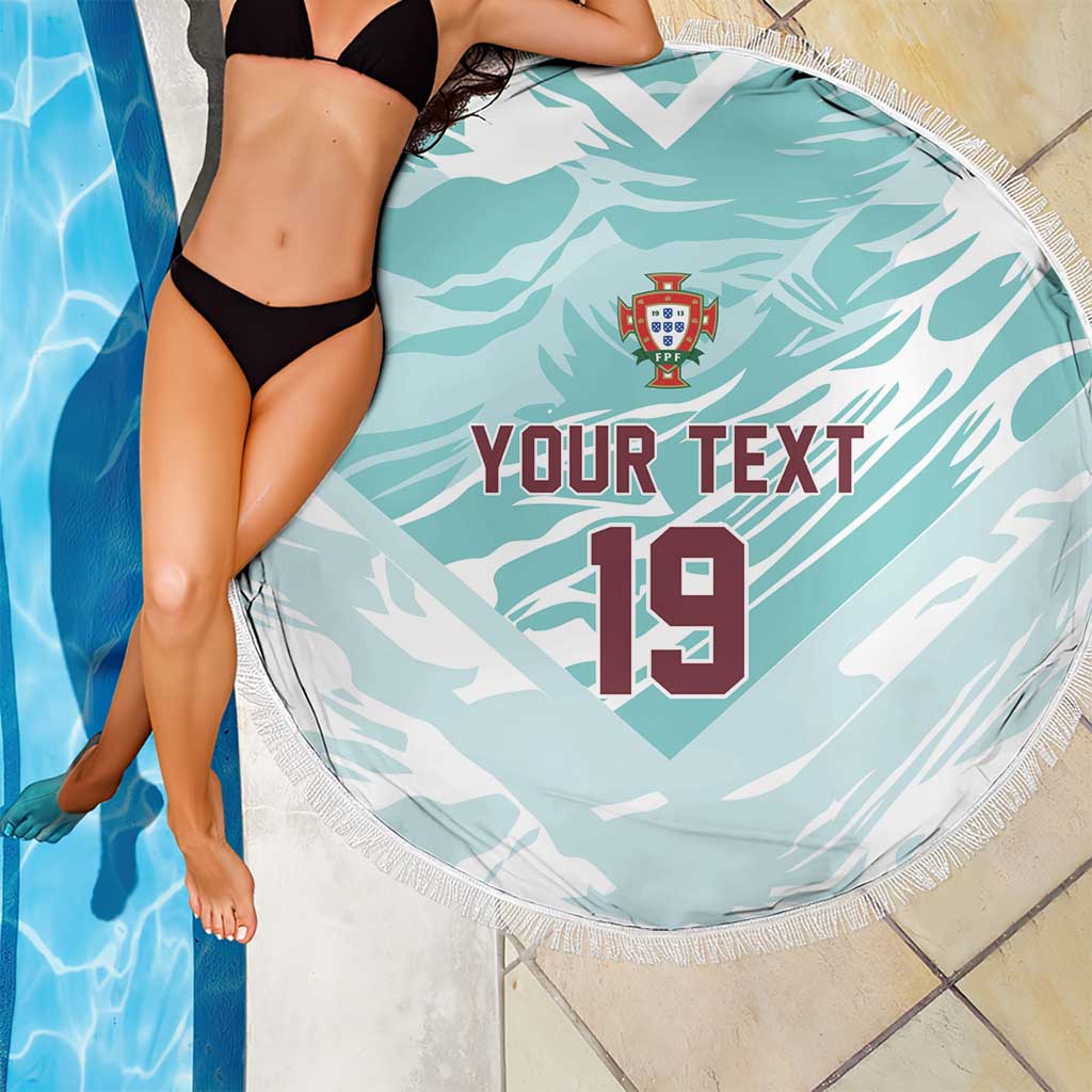 Custom World Football 2026 Portugal Beach Blanket Luso Spirit Football Force