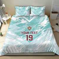 Custom World Football 2026 Portugal Bedding Set Luso Spirit Football Force