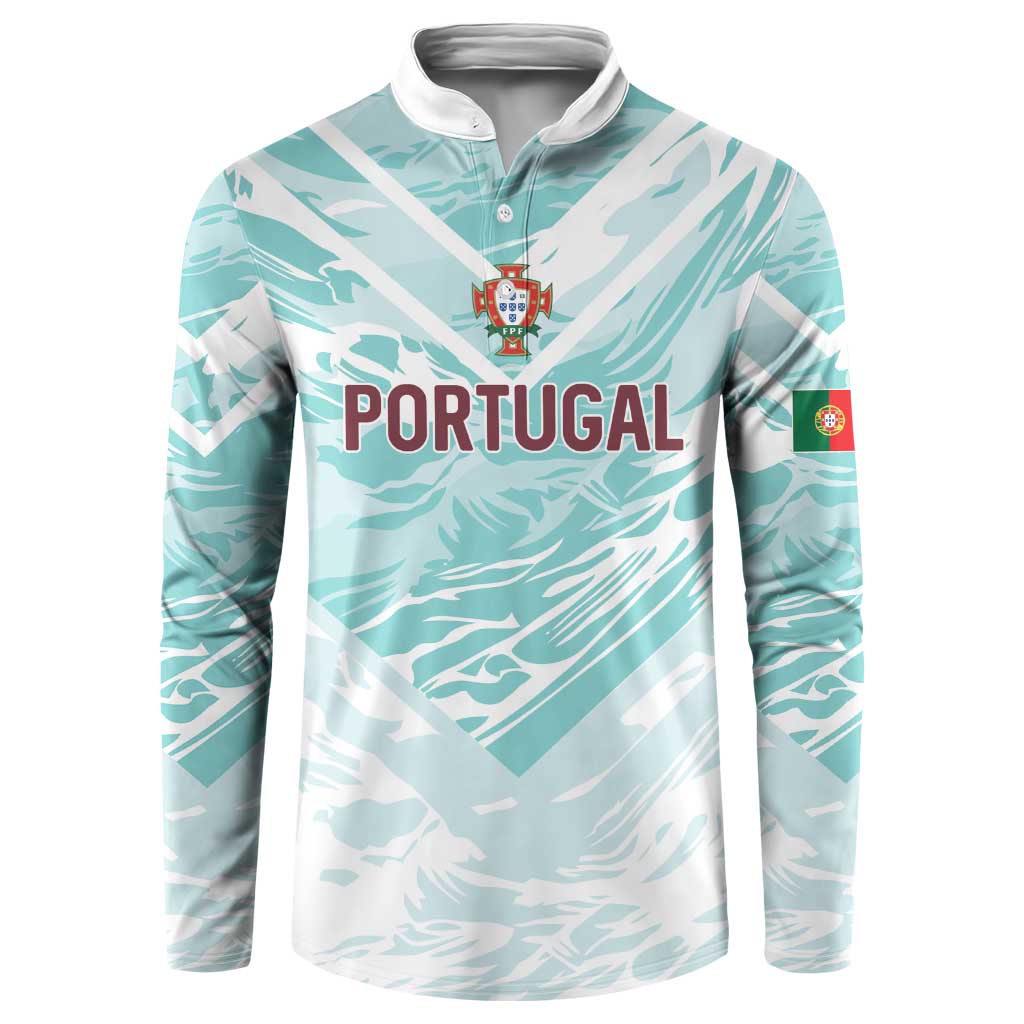 Custom World Football 2026 Portugal Button Sweatshirt Luso Spirit Football Force