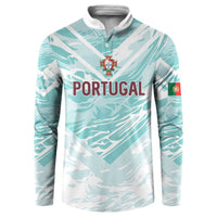 Custom World Football 2026 Portugal Button Sweatshirt Luso Spirit Football Force