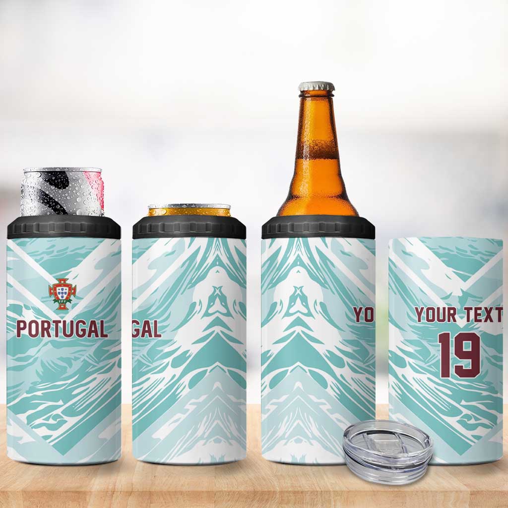 Custom World Football 2026 Portugal 4 in 1 Can Cooler Tumbler Luso Spirit Football Force