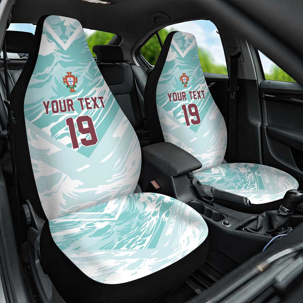 Custom World Football 2026 Portugal Car Seat Cover Luso Spirit Football Force