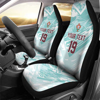 Custom World Football 2026 Portugal Car Seat Cover Luso Spirit Football Force