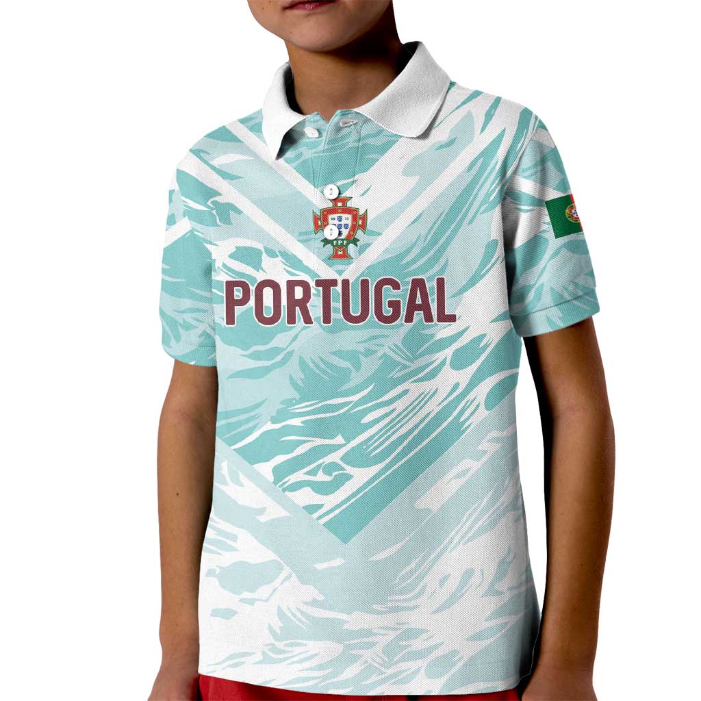 Custom World Football 2026 Portugal Kid Polo Shirt Luso Spirit Football Force