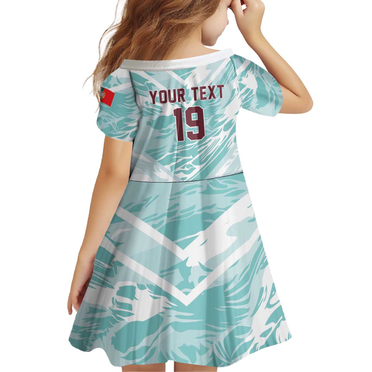 Custom World Football 2026 Portugal Kid Short Sleeve Dress Luso Spirit Football Force