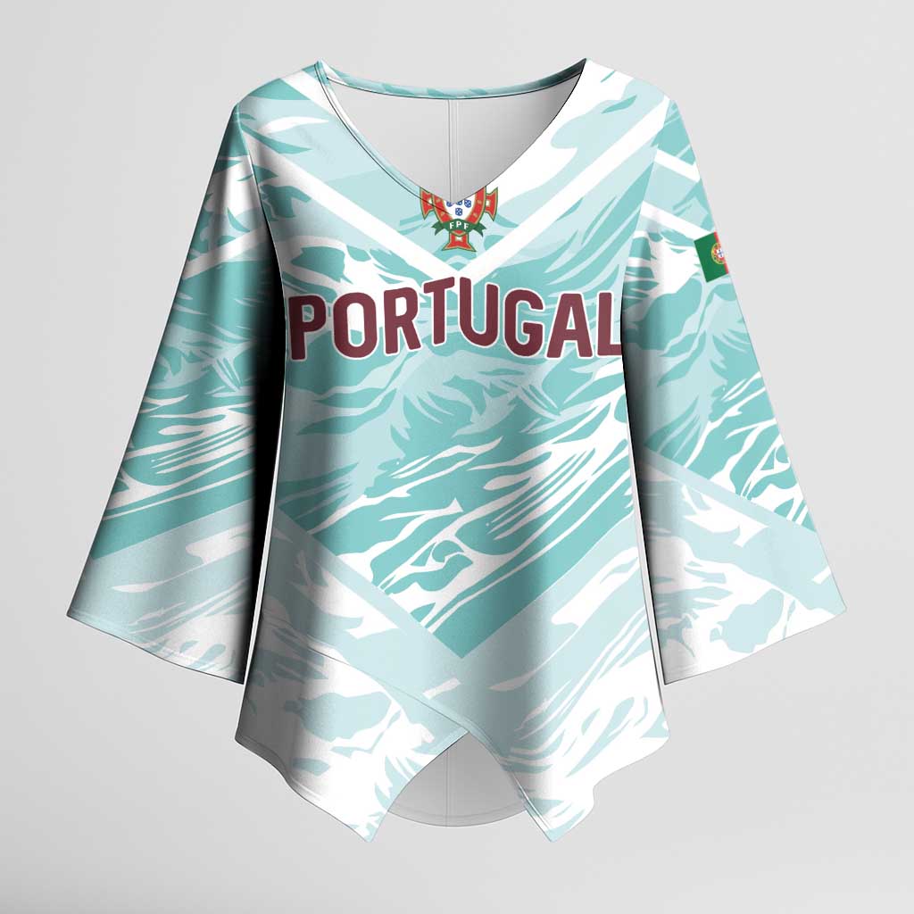 Custom World Football 2026 Portugal Kimono Sleeve Blouse Luso Spirit Football Force