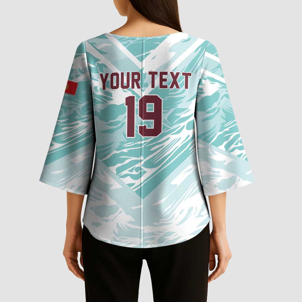 Custom World Football 2026 Portugal Kimono Sleeve Blouse Luso Spirit Football Force