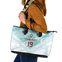 Custom World Football 2026 Portugal Leather Tote Bag Luso Spirit Football Force