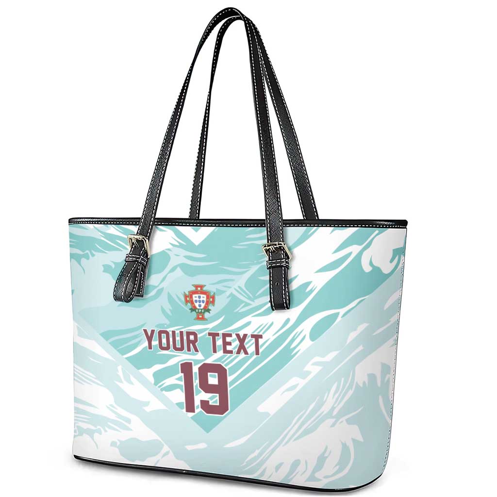 Custom World Football 2026 Portugal Leather Tote Bag Luso Spirit Football Force