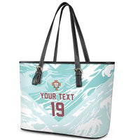 Custom World Football 2026 Portugal Leather Tote Bag Luso Spirit Football Force