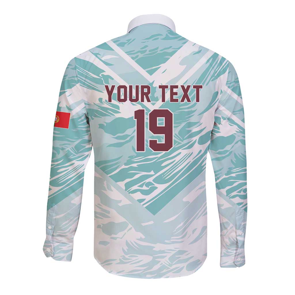 Custom World Football 2026 Portugal Long Sleeve Button Shirt Luso Spirit Football Force