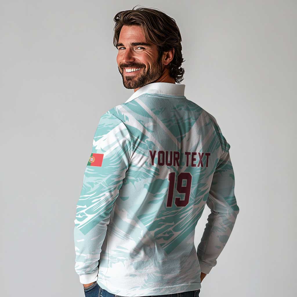 Custom World Football 2026 Portugal Long Sleeve Polo Shirt Luso Spirit Football Force