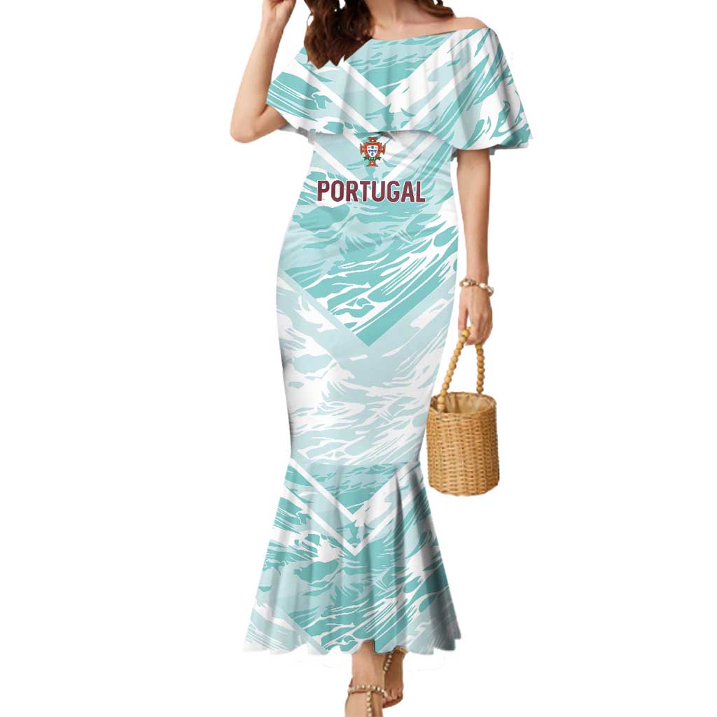 Custom World Football 2026 Portugal Mermaid Dress Luso Spirit Football Force