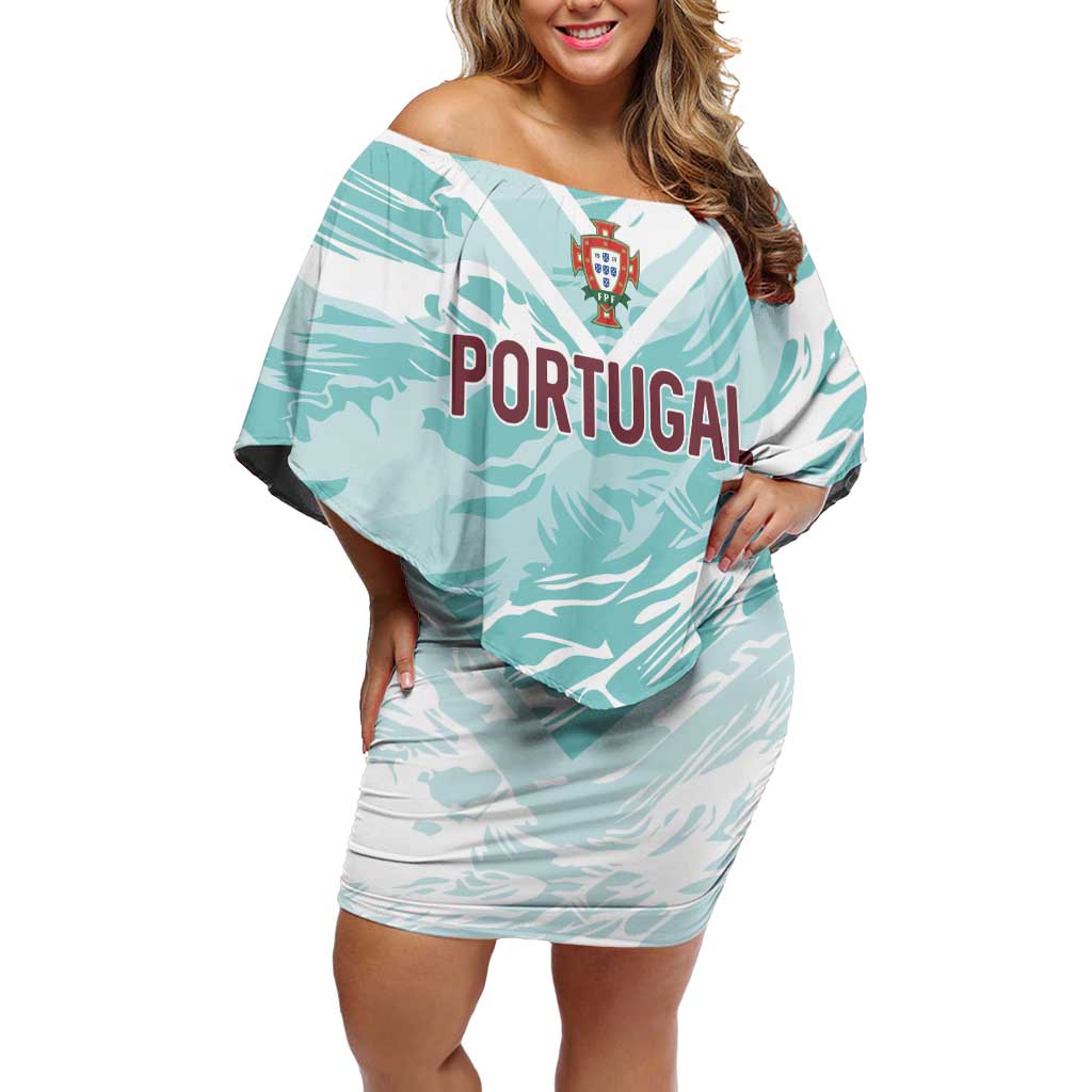 Custom World Football 2026 Portugal Off Shoulder Short Dress Luso Spirit Football Force