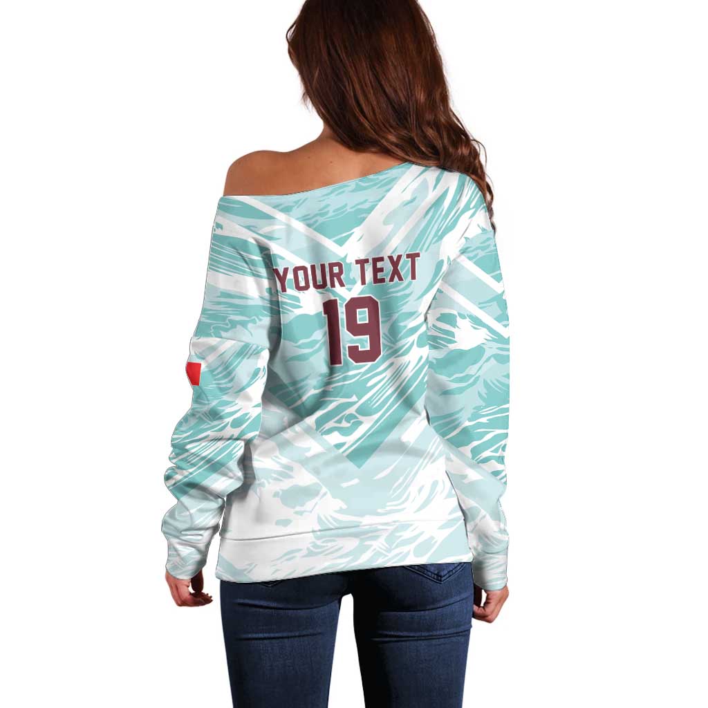 Custom World Football 2026 Portugal Off Shoulder Sweater Luso Spirit Football Force