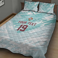 Custom World Football 2026 Portugal Quilt Bed Set Luso Spirit Football Force