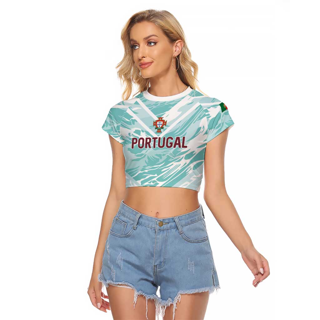 Custom World Football 2026 Portugal Raglan Cropped T Shirt Luso Spirit Football Force