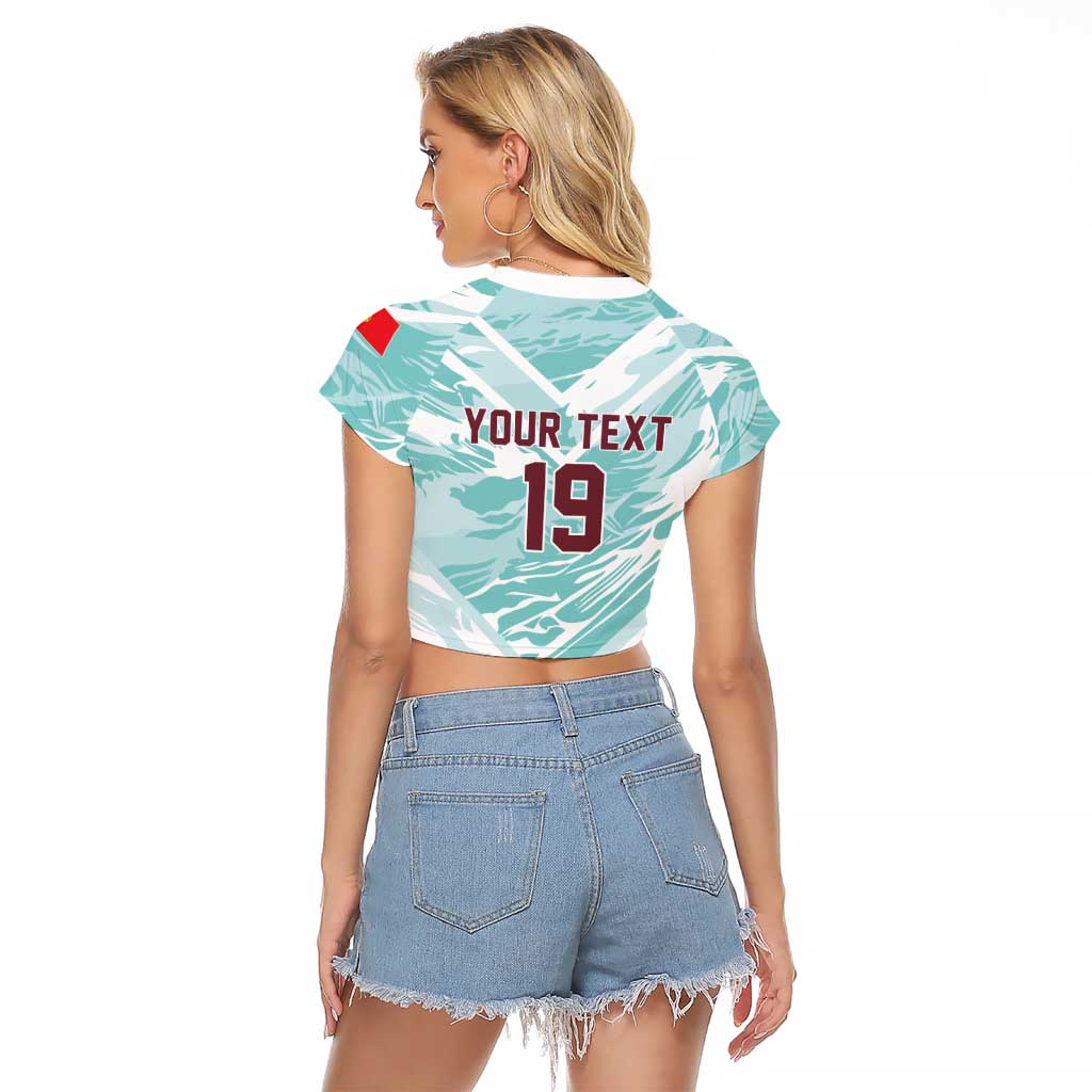 Custom World Football 2026 Portugal Raglan Cropped T Shirt Luso Spirit Football Force