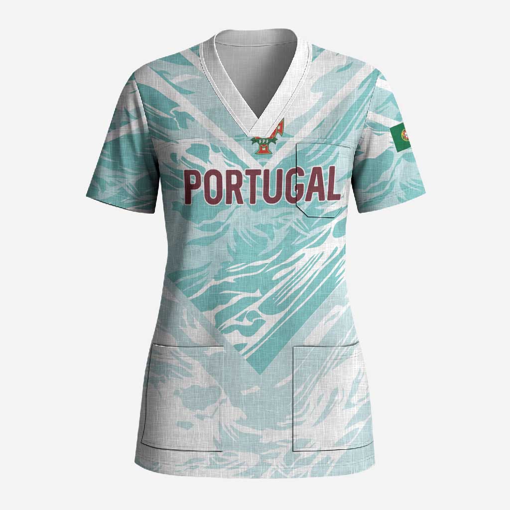Custom World Football 2026 Portugal Scrub Top Luso Spirit Football Force