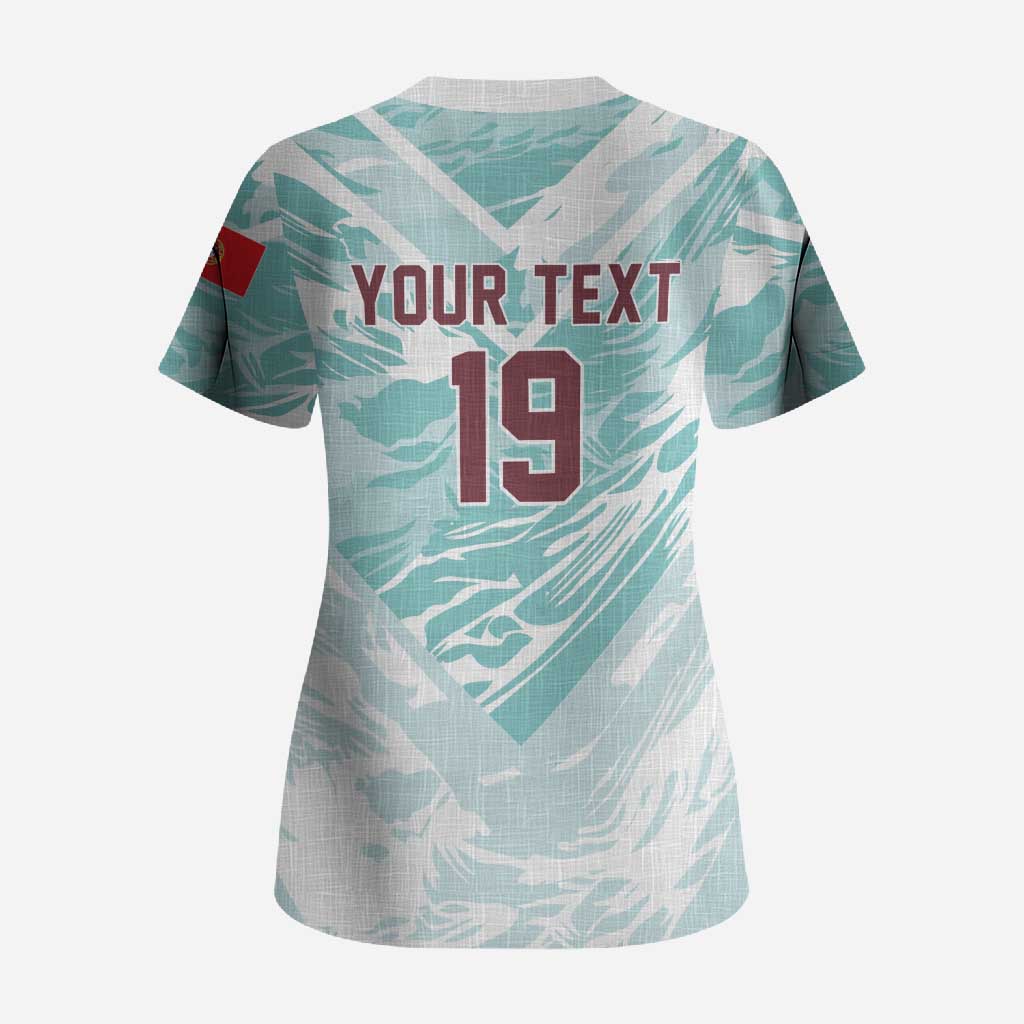 Custom World Football 2026 Portugal Scrub Top Luso Spirit Football Force