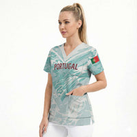 Custom World Football 2026 Portugal Scrub Top Luso Spirit Football Force