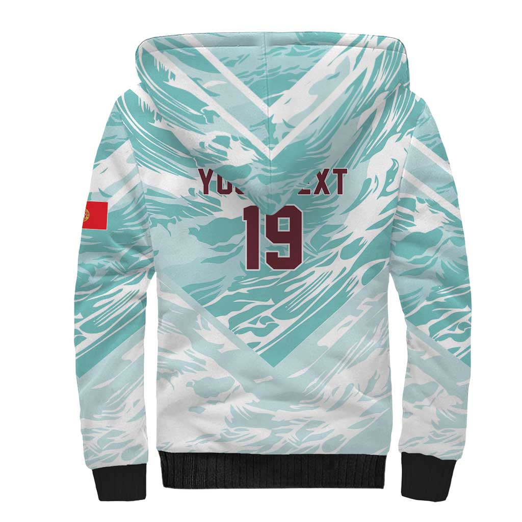 Custom World Football 2026 Portugal Sherpa Hoodie Luso Spirit Football Force