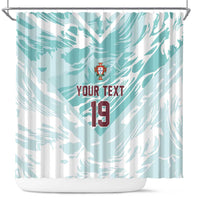 Custom World Football 2026 Portugal Shower Curtain Luso Spirit Football Force