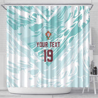 Custom World Football 2026 Portugal Shower Curtain Luso Spirit Football Force