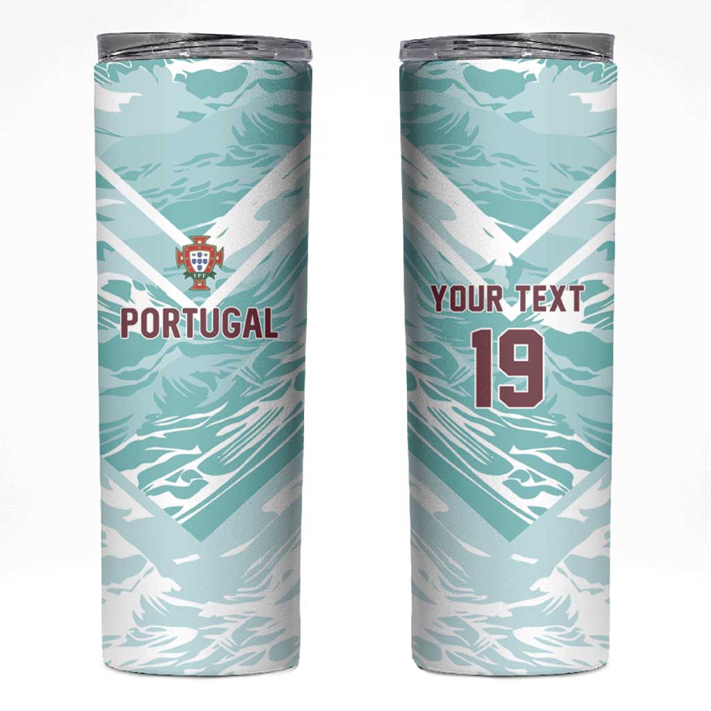 Custom World Football 2026 Portugal Skinny Tumbler Luso Spirit Football Force
