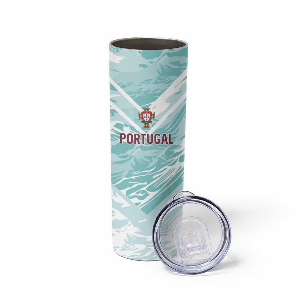 Custom World Football 2026 Portugal Skinny Tumbler Luso Spirit Football Force