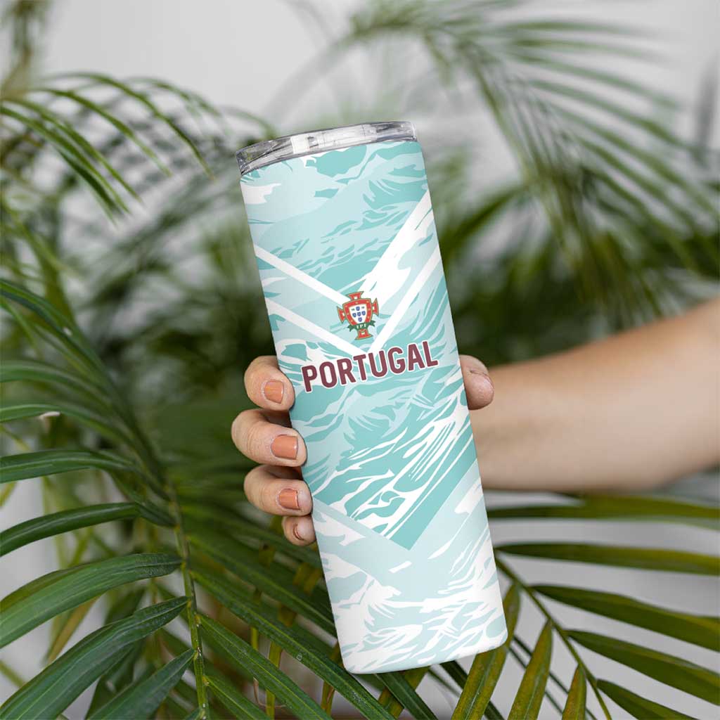 Custom World Football 2026 Portugal Skinny Tumbler Luso Spirit Football Force