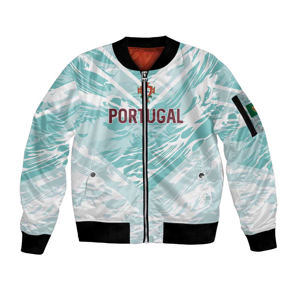 Custom World Football 2026 Portugal Sleeve Zip Bomber Jacket Luso Spirit Football Force