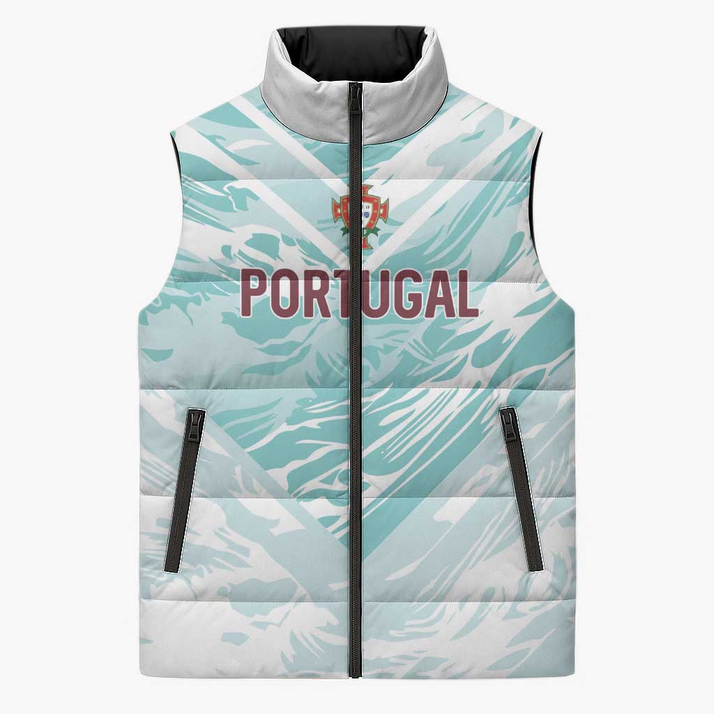 Custom World Football 2026 Portugal Sleeveless Puffer Jacket Luso Spirit Football Force