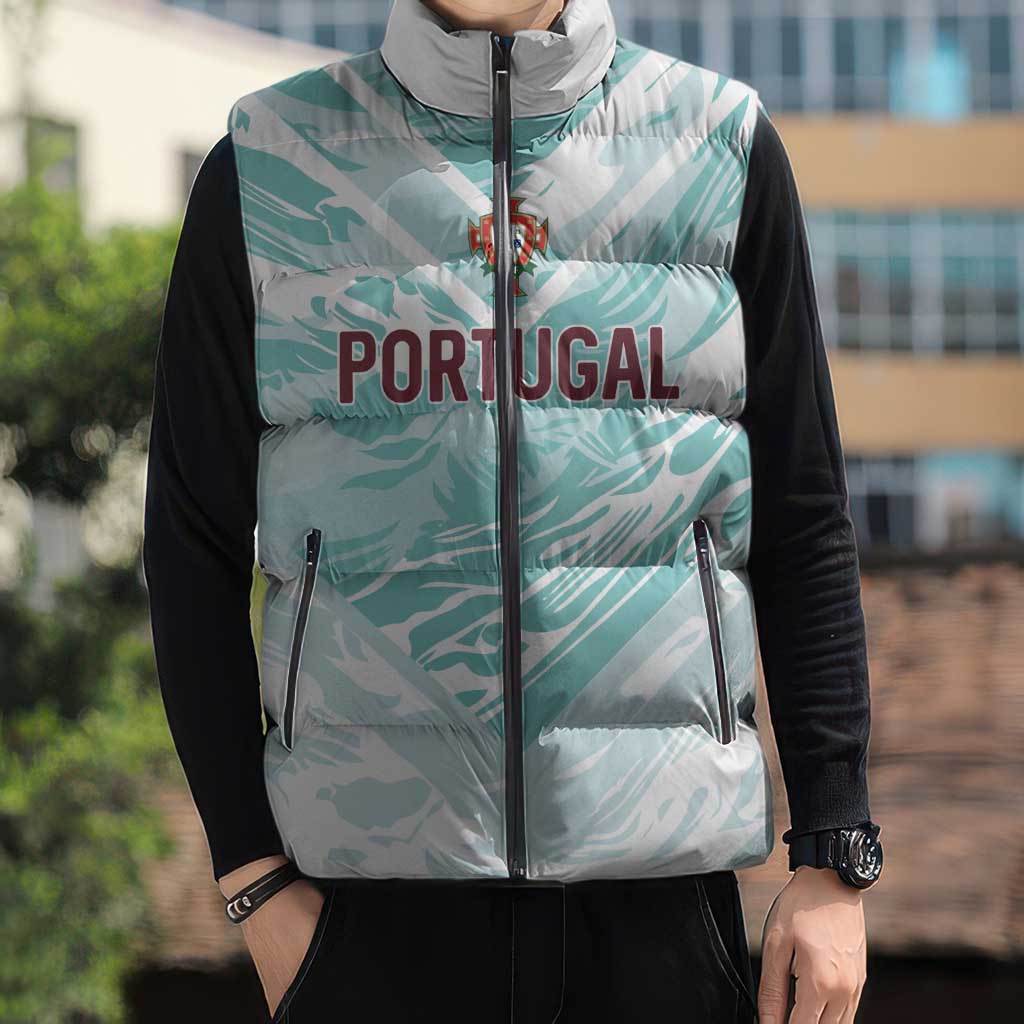 Custom World Football 2026 Portugal Sleeveless Puffer Jacket Luso Spirit Football Force